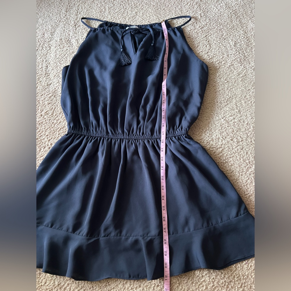 Likely Ashlee Navy Strappy Lined Mini Dress Tassel Sz 4 - Picture 10 of 11